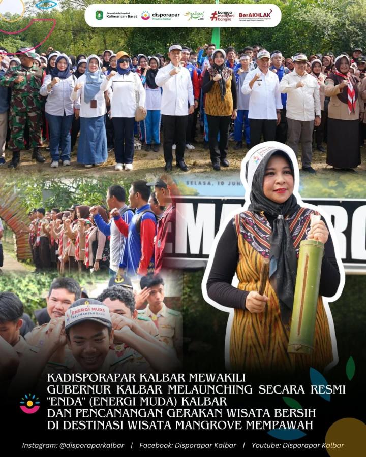 Launching ENDA (Energi Muda Kalbar) dan Pencanangan Gerakan Wisata Bersih di Destinasi Wisata Mangrove Mempawah