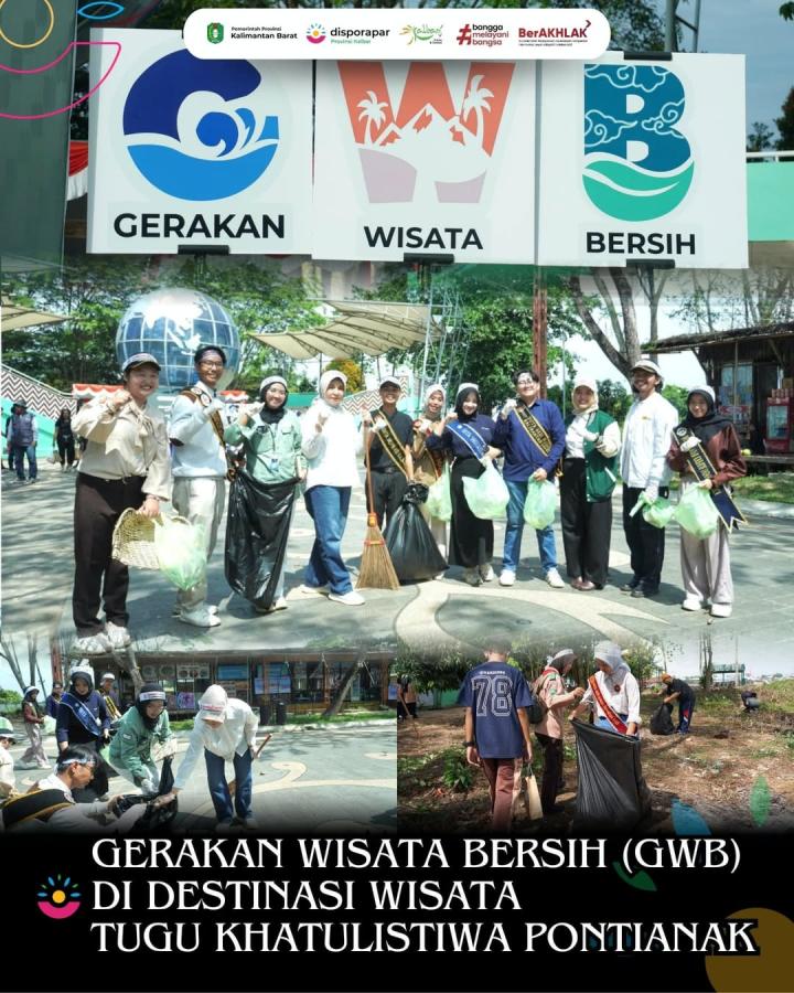 Gerakan Wisata Bersih (GWB) di Destinasi Wisata Tugu Khatulistiwa Pontianak