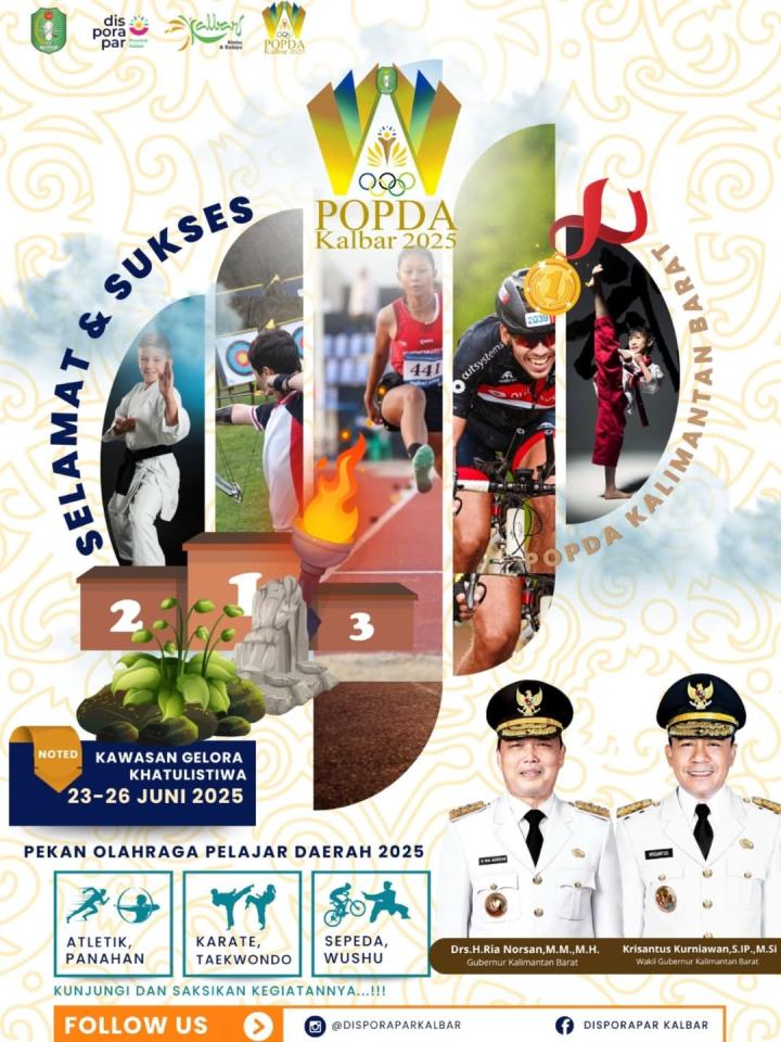 Selamat dan Sukses POPDA Kalbar 2025